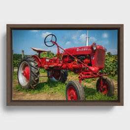 Tractor Framed Canvas
