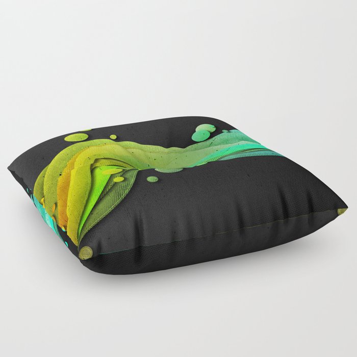 The waves of the snakes Floor Pillow