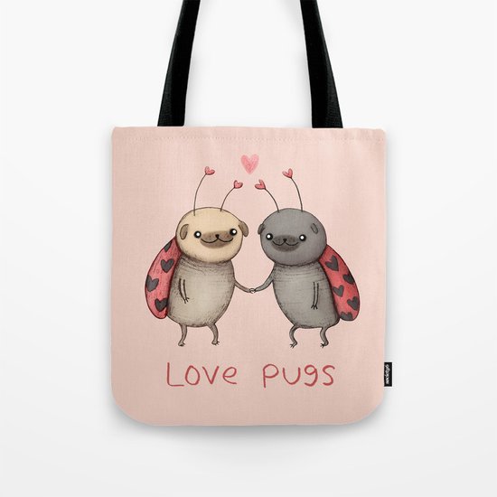 Love Pugs Tote Bag