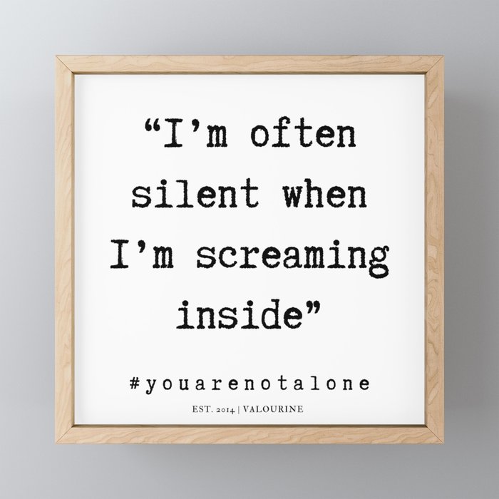 11 You Are Not Alone Quotes And Sayings 190704 Framed Mini Art Print By Quotesandsayings Society6