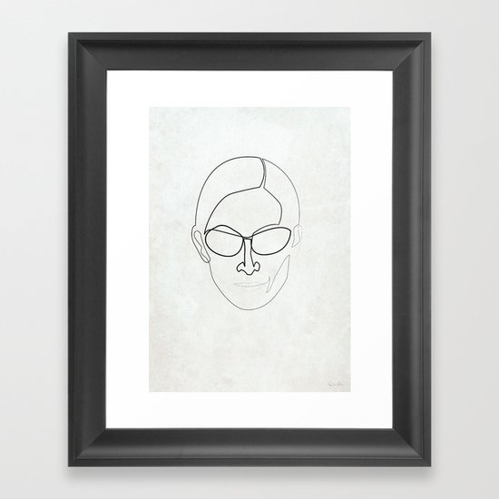 One Line Trinity Framed Art Print