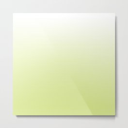 OMBRE LIME GREEN COLOR Metal Print