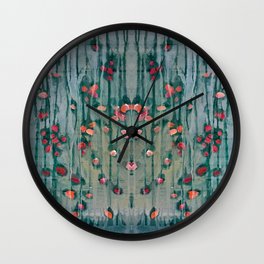 Cottage Roses Wall Clock