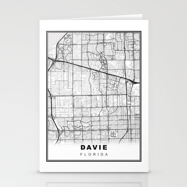 Davie Map Stationery Cards