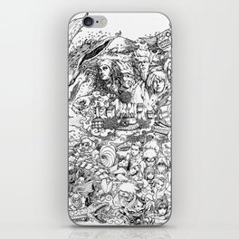 Anime Characters Doodle iPhone Skin