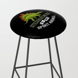 Stegosaurus Dinosaur Fossil Skull Skeleton Bar Stool