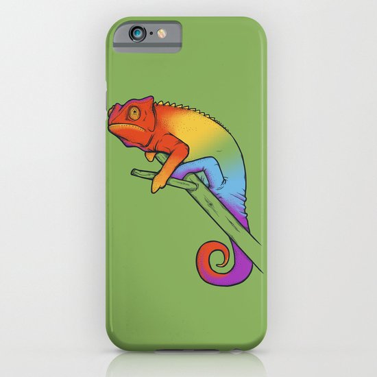 Confused chameleon iPhone & iPod Case