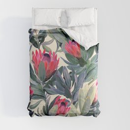 Painted Protea Pattern Comforter