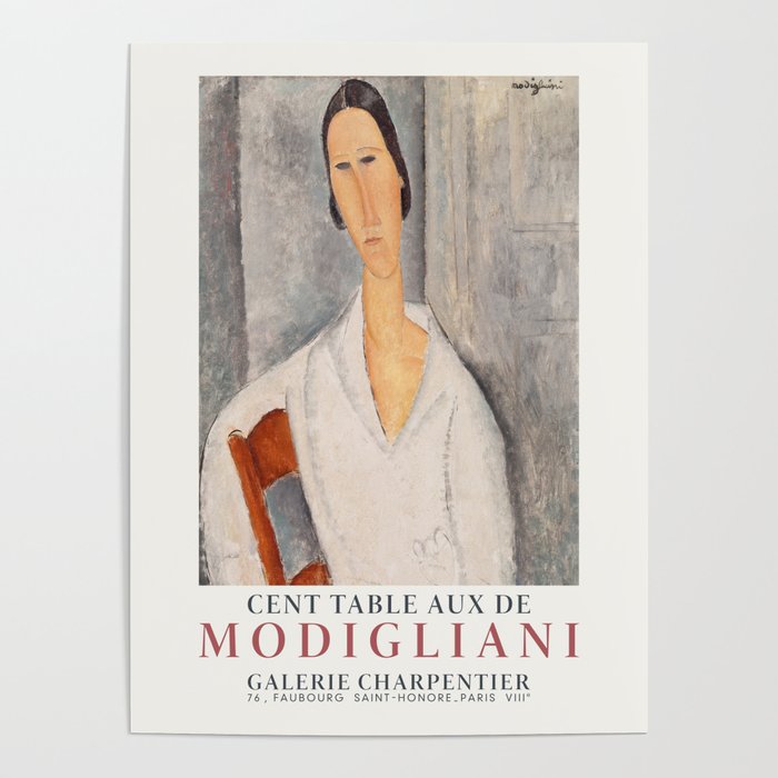 Amedeo Modigliani Art Exhibition Poster by SolarPrint Society6