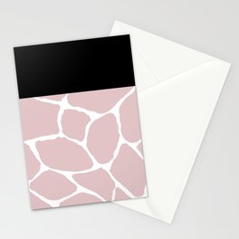 Black White & Lavender Stone Tiling Stationery Card
