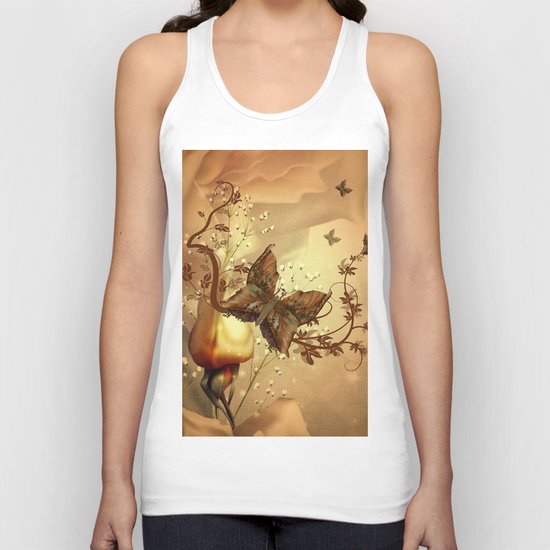 Wonderful fantasy butterflies Unisex Tank Top