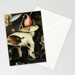 Remastered Art The Garden of Earthly Delights by Hieronymus Bosch Triptych 3 of 3 20210109 Detail 1 Stationery Card