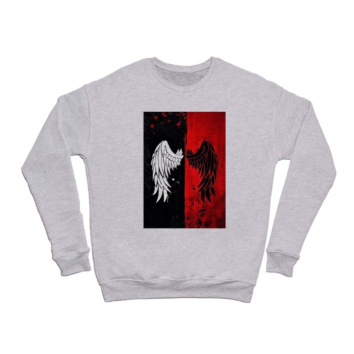 ANGEL WINGS Back White Red Crewneck Sweatshirt by Lilith