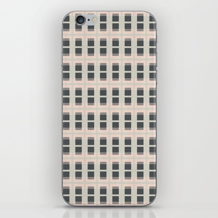 80s Mid Century Rectangles Forest Green iPhone Skin