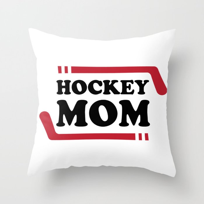 Ice Hockey Mom Throw Pillow