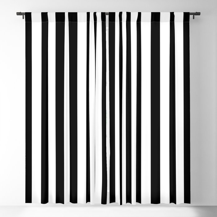 Stripe Black And White Bengal Vertical Line Bold Minimalist Stripes Lines Drawing Blackout Curtain