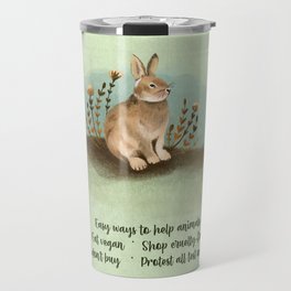 VEGAN help animals Travel Mug