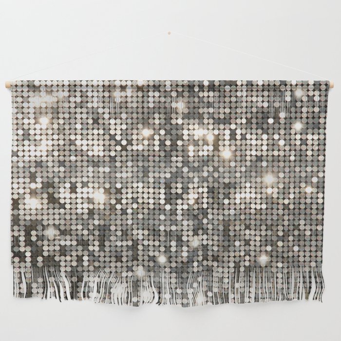 Silver Metallic Glitter sequins Wall Hanging