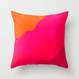 Hot Pink to Orange II Throw Pillow