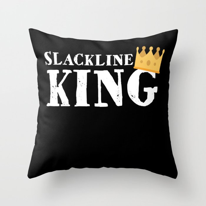 Slackline King Slacklining Slackliners Throw Pillow