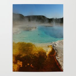 Yellowstone Geyser Colors Poster