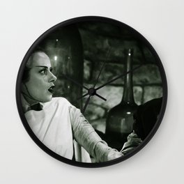 Classic Monsters Wall Clock | Photo, Retro, Scary, Vintage, Sexy, Film, Gothgirl, Horrorart, Black And White, Digital Manipulation 