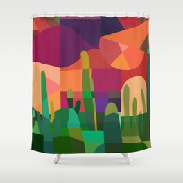 Botanical Wonderland - Cactus Garden Bybrije Shower Curtain