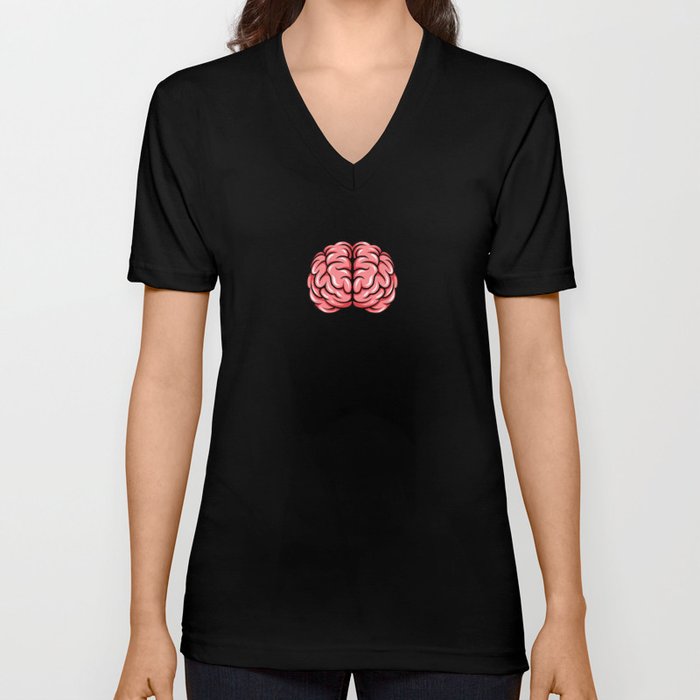 Brain V Neck T Shirt