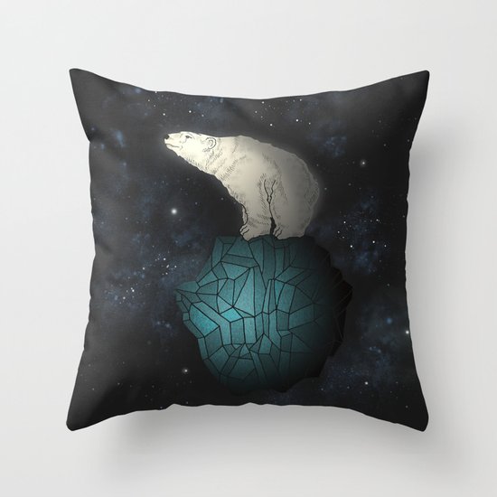 Bear Cosmos Throw Pillow