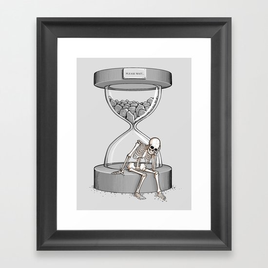 Please wait Framed Art Print