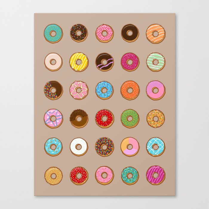 Colorful Doughnuts Canvas Print