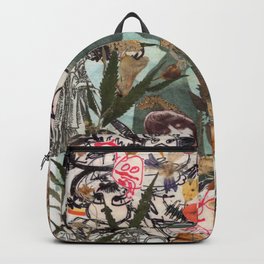 Revolution n.9 Backpack | Pop Art, Typography, Black And White, Digital, 3D, Paper, Curated, Fabric, Decoupage, Pattern 
