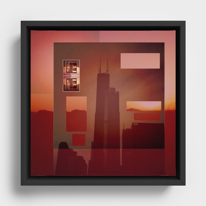 Solstice City Framed Canvas