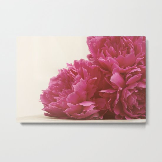 Pretty Pink Peonies Metal Print