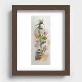 Grandmother - Watercolor Style Floral Print Recessed Framed Print