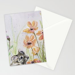 Mouse in the Field Stationery Cards