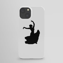 Flamenco Dancer in White Circle iPhone Case