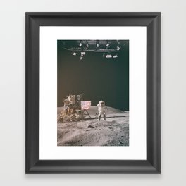 Moon Landing - Stanley Kubrick outtakes Framed Art Print