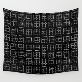 White windows over black background Wall Tapestry