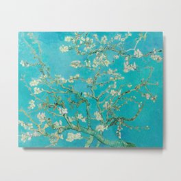 Almond Blossom Van Gogh Metal Print | Almond, Vangogh, Branches, Trees, Landscape, Teal, Almondblossom, Vintage, Post Impressionism, Bright 