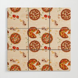 Appetizing pizza Wood Wall Art