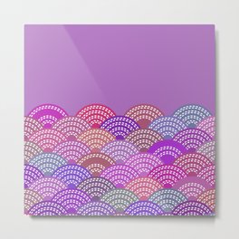 seigaiha wave lilac purple pink colors abstract scales Metal Print | Asia, Circular, Seigaiha, Sea, Drawing, Chinese, Style, East, Japanese, Japan 