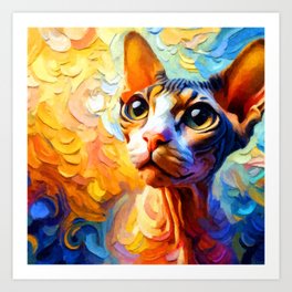 Sphynx Cat 4 Art Print