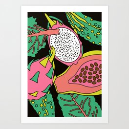 Okinawa Exotic Goya, bitter melon, papaya, Karela, dragonfruit, pavakkai Art Print