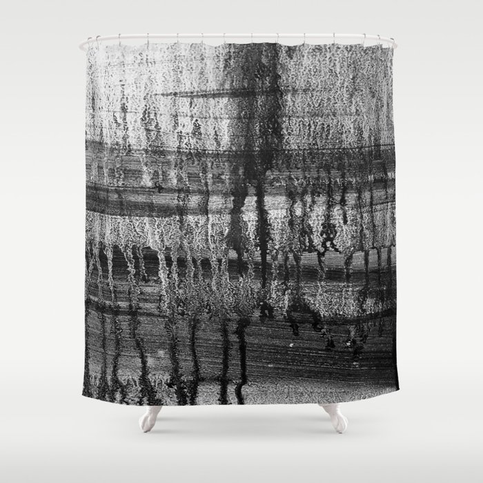 Grayscale Stains Shower Curtain