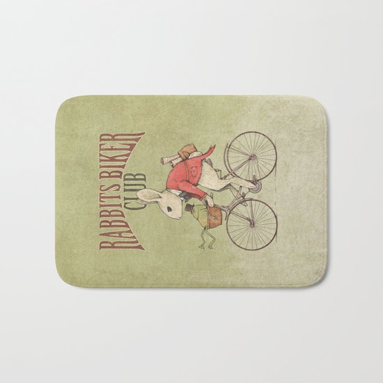 Rabbits Biker Club Bath Mat