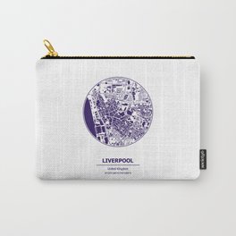 Liverpool city map coordinates Carry-All Pouch