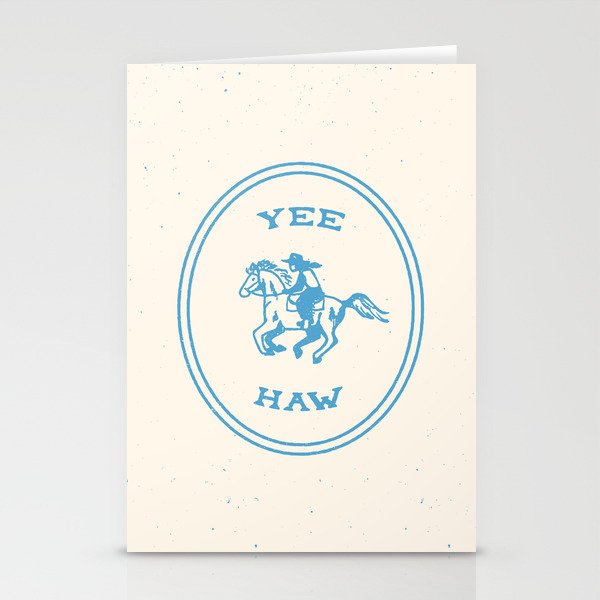 Yee Haw in Blue Stationery Cards