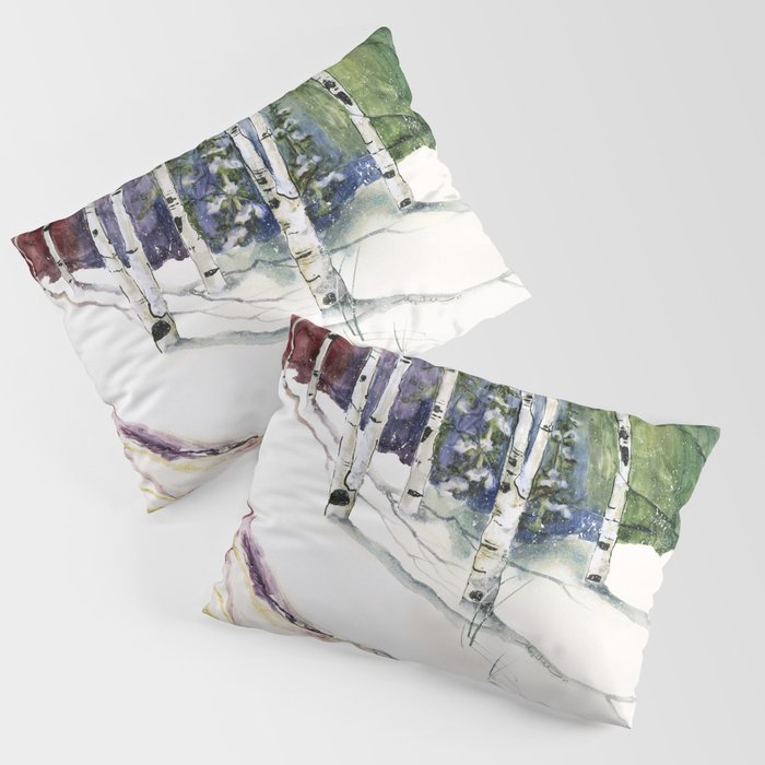 4 Season Watercolor Collection - Winter Pillow Sham