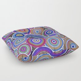 Colorfull Aboriginal Dot Art Pattern Floor Pillow